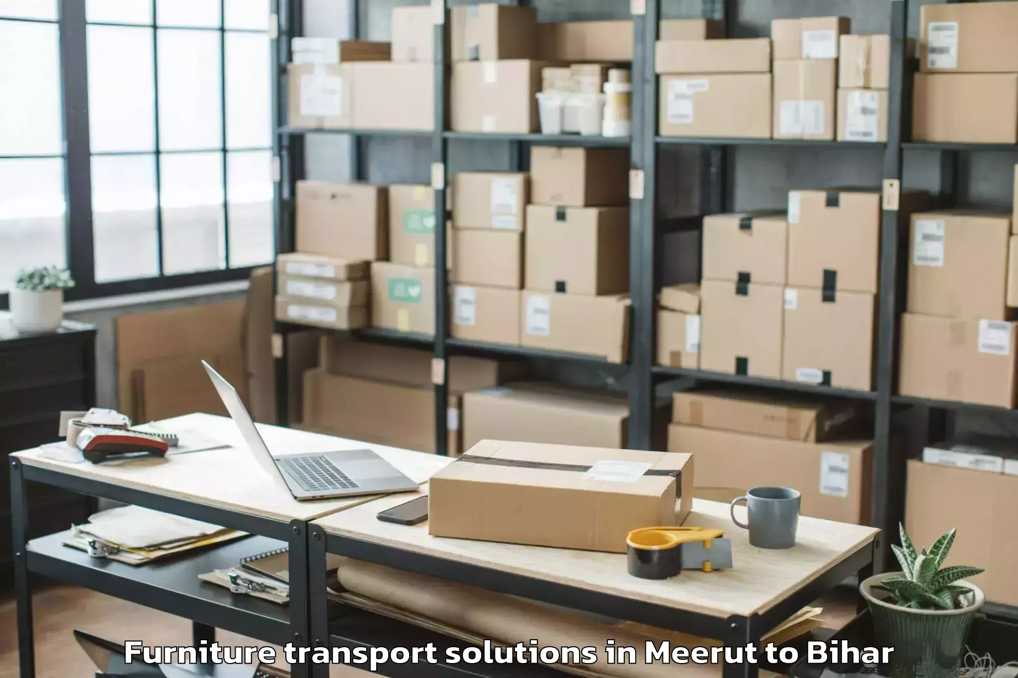 Book Meerut to Munger Furniture Transport Solutions